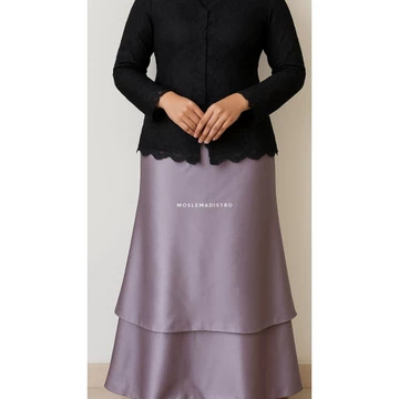Rok Satin Skirt Premium Dengan Furing Rok Melayu Panjang
