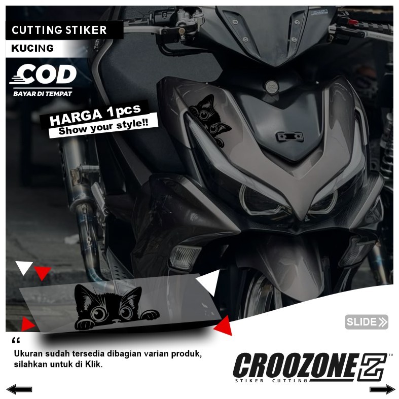 Jual Sticker Cutting Kucing Comel - Stiker Cutting kucing lucu cute ...