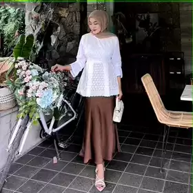 Satin Long Skirt Rok Satin Silk Panjang M Sampai XXL