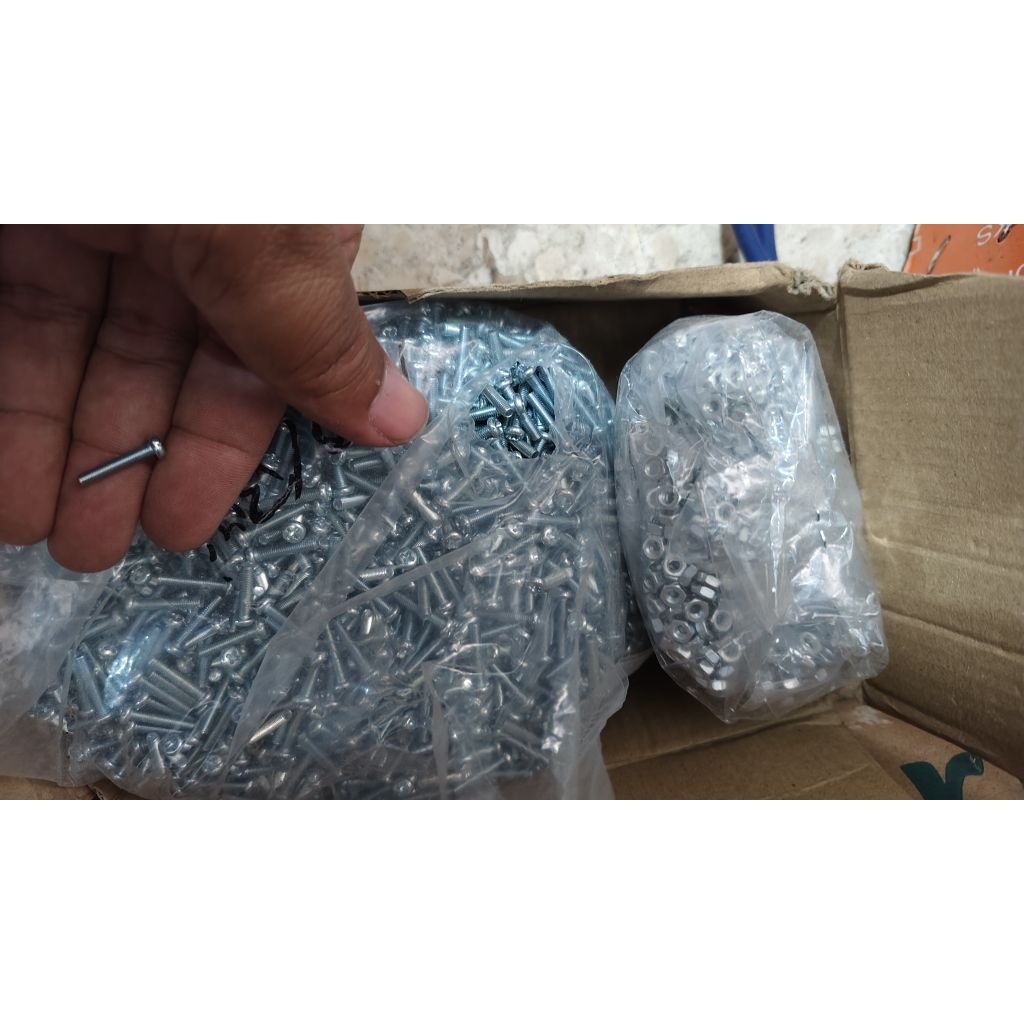 Jual Mur Baut panjang 1cm Mur Baut diameter 3mm | Shopee Indonesia