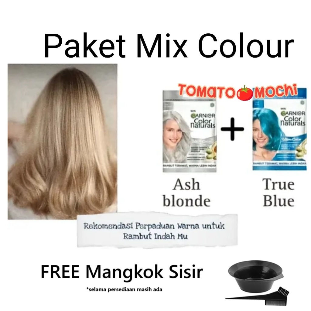 Jual Garnier Mix Hair Colour Semir Rambut FREE Mangkok Semir | Shopee ...