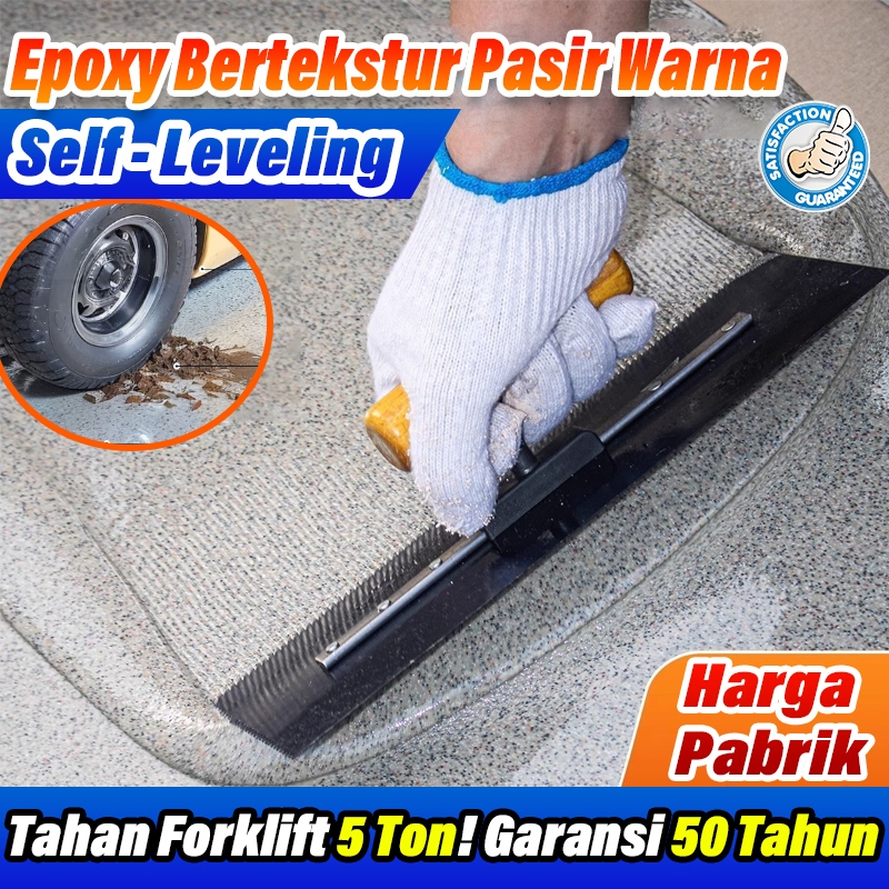 Epoxy Pasir Warna Murah Alat Hadiah Efek 3D*Cat Lantai Epoxy Bertekstur Pasir Paint Floor Floor Coating Premium Cocok untuk bengkel gudang pabrik garasi