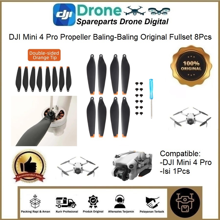 Jual DJI Mini 4 Pro Propeller Baling Baling Original Fullset New For ...