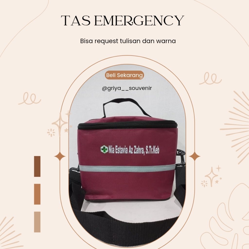 Jual Tas KIT Bidan/Tas Emergency KIT/Tas Home Care Model Tabung ...