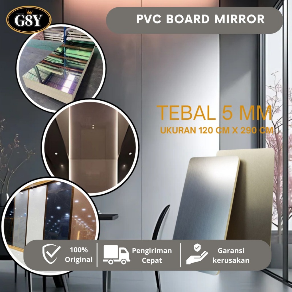 Jual PVC BOARD MIRROR & DOVE / UK 1,2m x 2.9m &UK 1,2m x 1,45m / Tebal ...