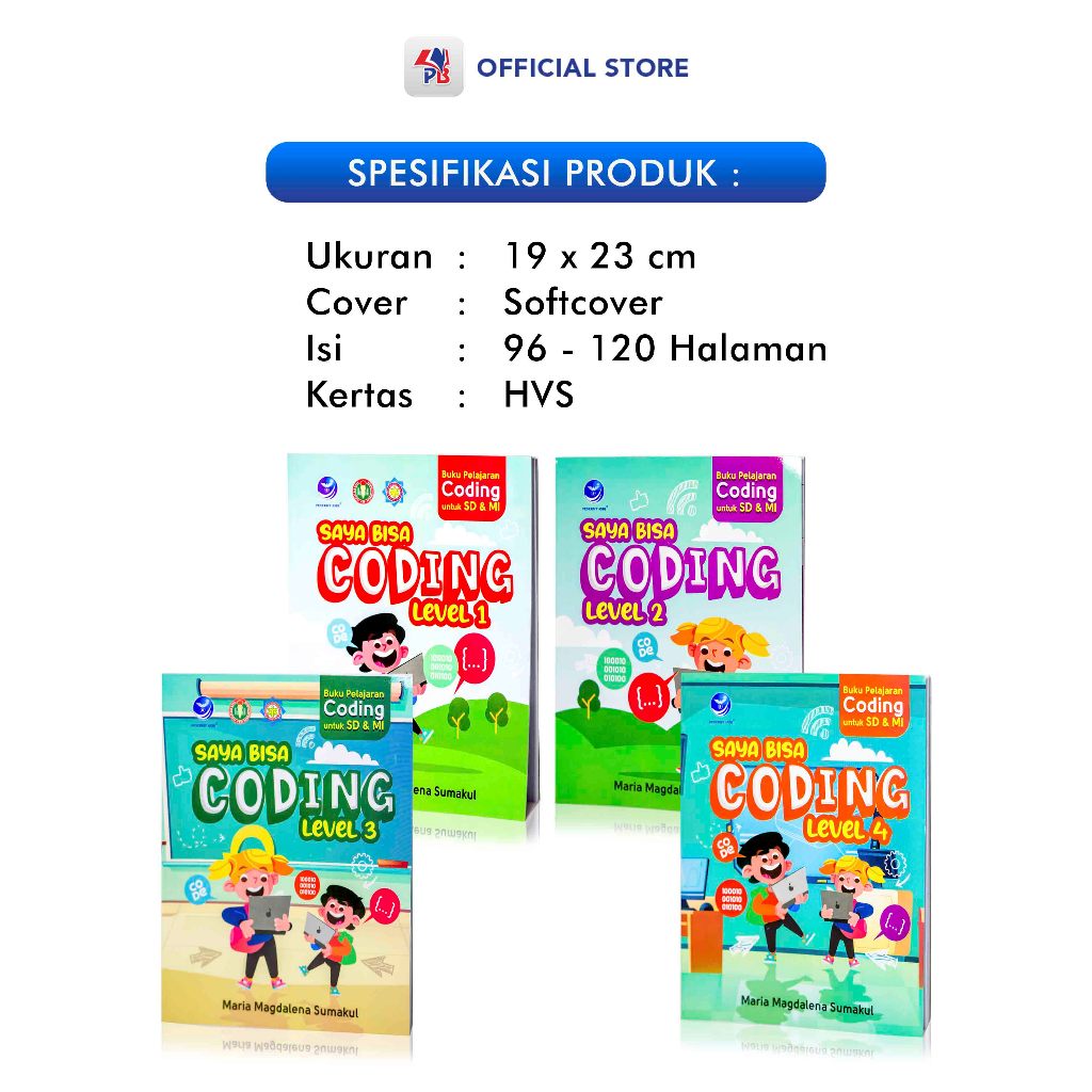 Jual Buku Pelajaran Coding untuk SD & MI : Saya Bisa Coding Level 1 2 3 ...