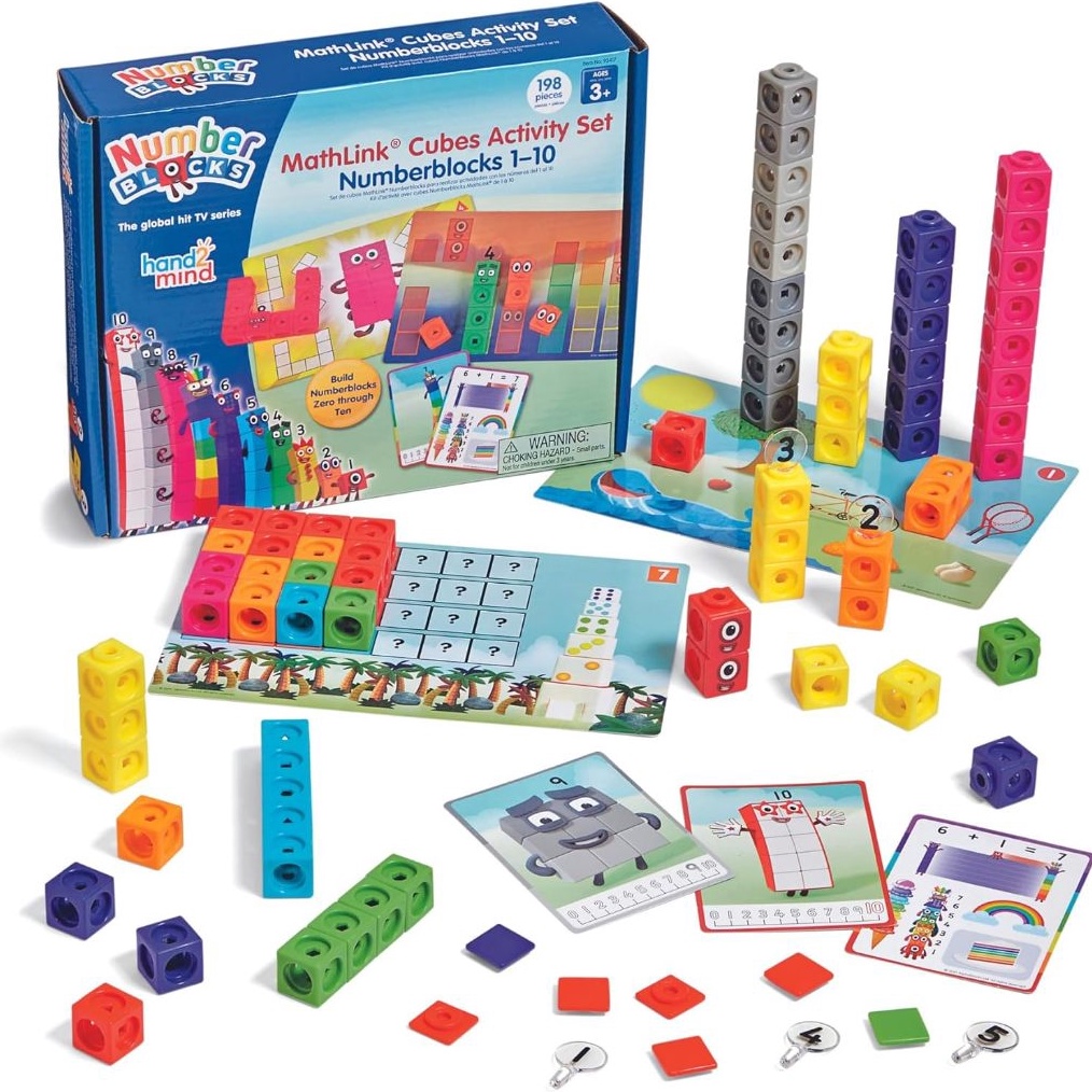 Jual KODE Y36Z Hand2Mind Numberblocks MathLink Cubes 11 Activity Set ...