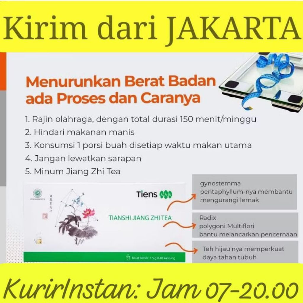 Jual Teh Pelangsing Jiang Zhi Tea Tiens TCM Herbal China Fitofarmaka ...