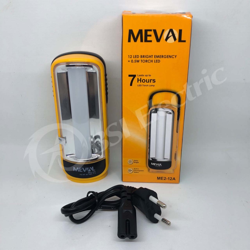 Jual MEVAL 12 Led Emergency + Senter 0.5W Cool White 6500K (ME2-12A ...