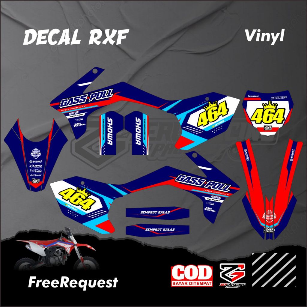Jual Sticker Decal Stiker Mini Trail RXF 50cc Stiker rxf 110cc Stiker ...