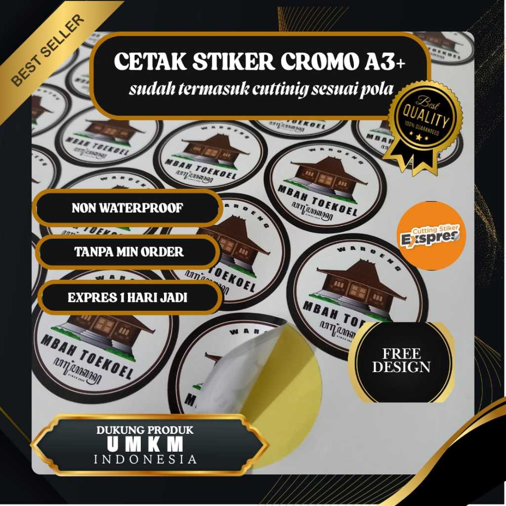 Jual Cetak Striker Cromo Murah A3+ / Cetak Stiker Label Makanan Murah ...