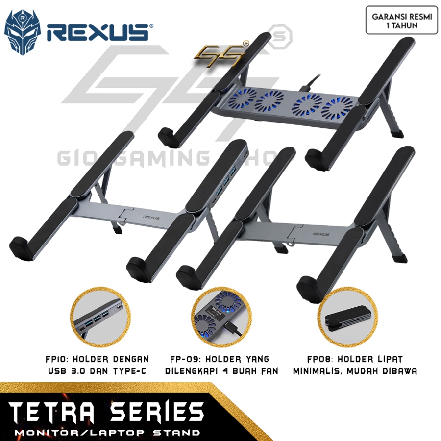 Jual Laptop Stand Holder Pendingin Laptop Portabel REXUS TETRA FP08 ...