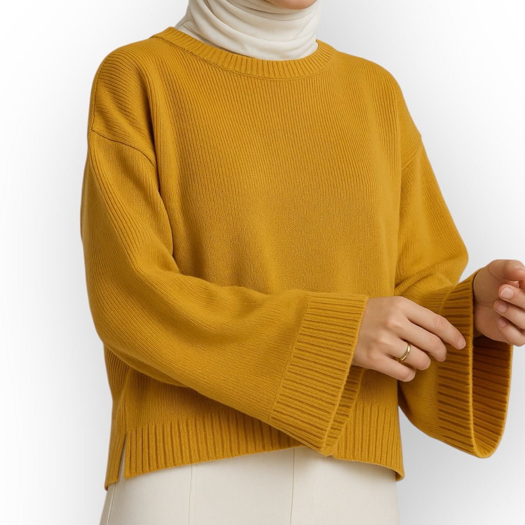 Jual NOURA Crop Top Rajut Wanita Oversize Kekinian LD 120 | Atasan ...