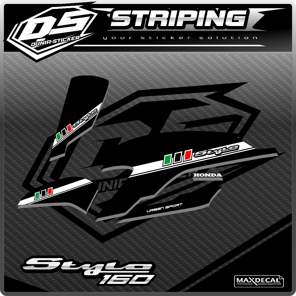 Jual 01 STICKER STRIPING MOTOR HONDA STYLO VARIASI DESAIN ITALY ...