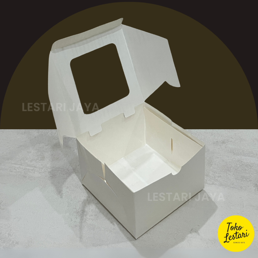 Jual Box Ivory Putih Laminasi Jendela Untuk Kotak Brownies Kue Roti ...