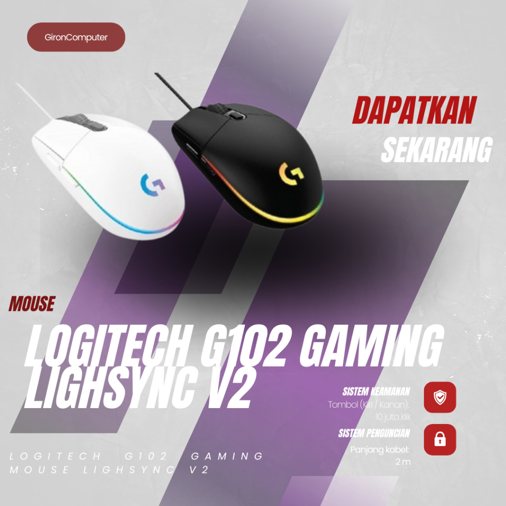 Jual Logitech G102 Gaming Mouse Lighsync V2 | Shopee Indonesia