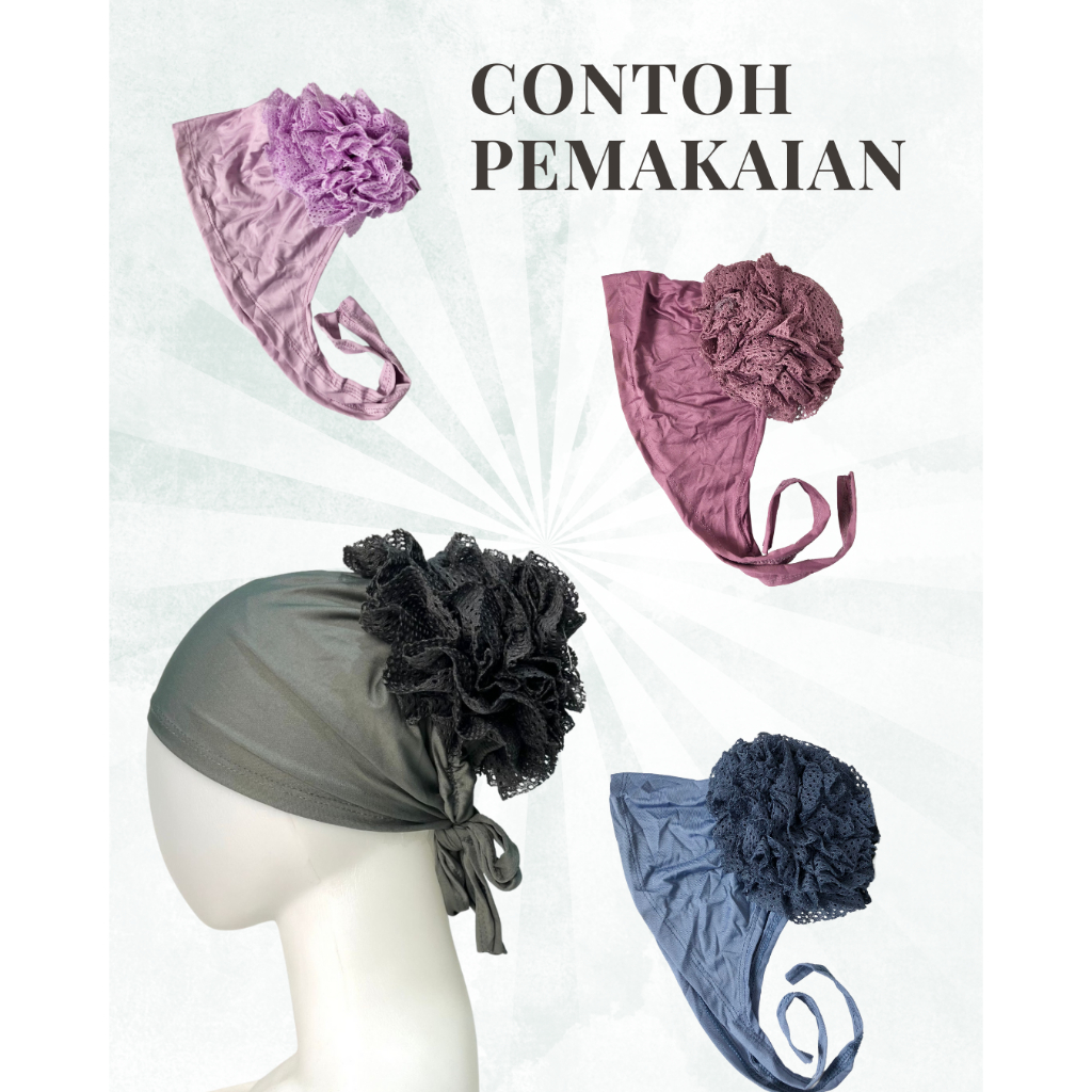 Jual Ciput Konde Brukat Ninja Tali / Inner Turkey Cepol Kaos Basic ...