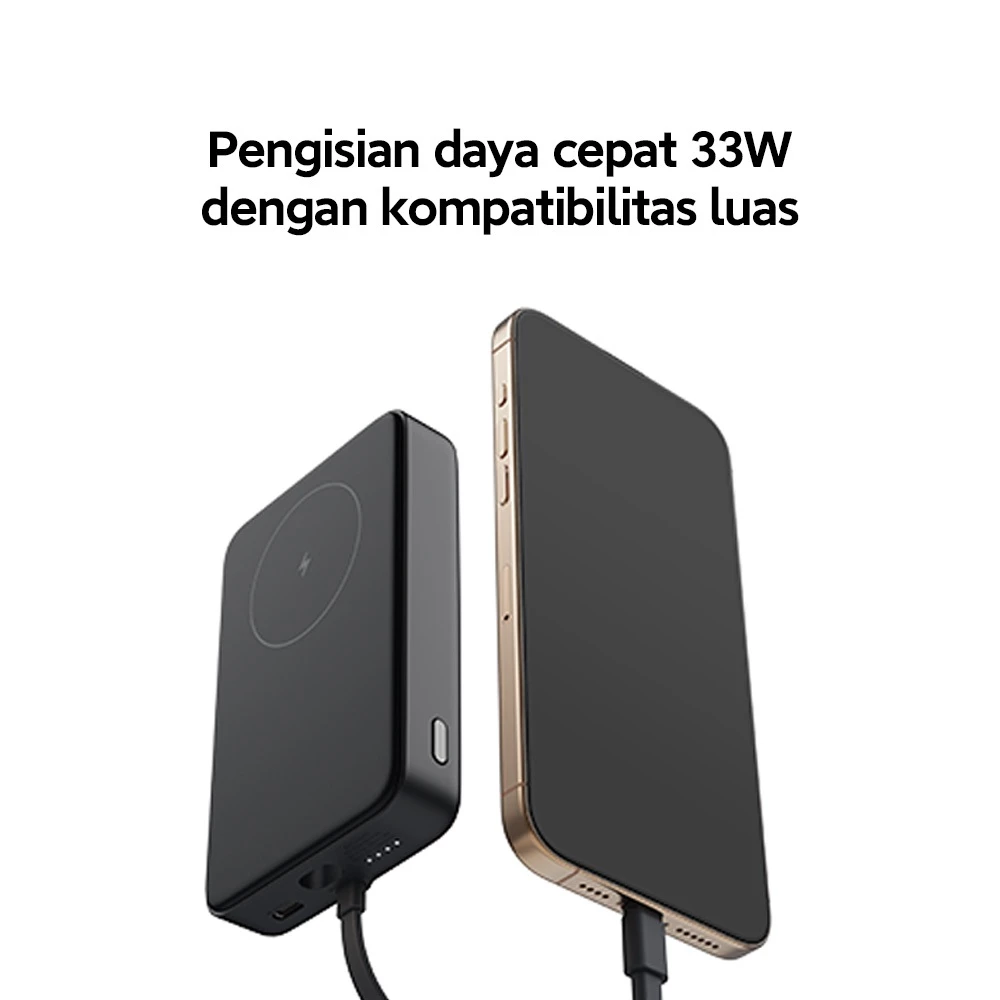 Xiaomi 33W Magnetic Power Bank 10000mAh (Integrated Cable) | Pengisian Daya Cepat 33W Dengan Kompatibilitas Luas