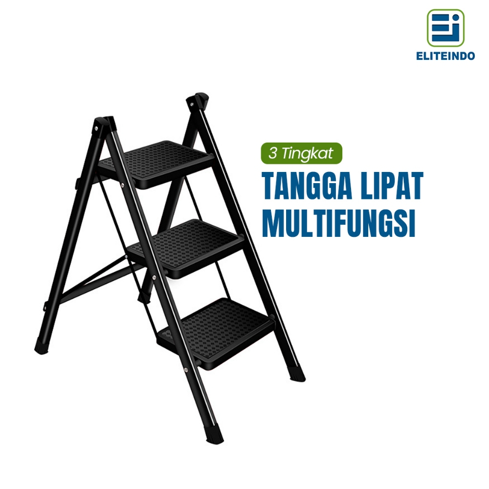 Jual ELITEINDO Tangga Lipat Multifungsi 3 Step Besi Household Ladder