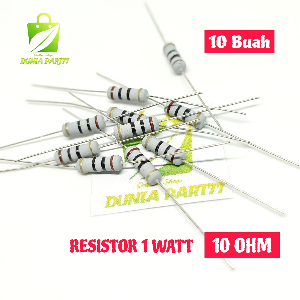 Jual Resistor 1 watt 10 Ohm 1w 10ohm (10pcs) | Shopee Indonesia
