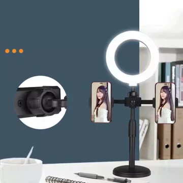 1 Set TRIPOD 28CM RINGLIGHT 2 HOLDER Paket Komplit Tripod Ringlight Lampu Live Tik Tok Lampu
