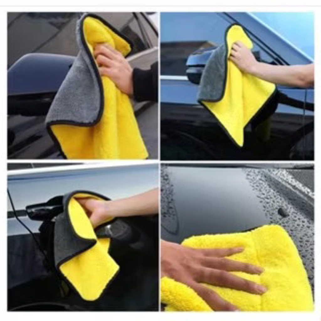 Jual KA kain lap microfiber kuning - hitam 25x25cm | Shopee Indonesia