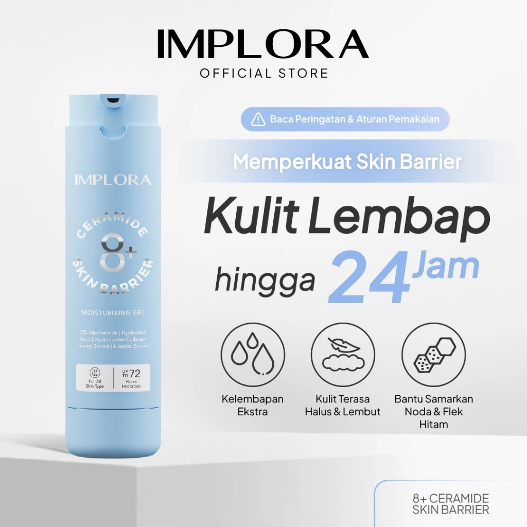 Gel Pelembab Mplora 8+ Ceramide untuk Kulit Kering, Kombinasi, dan Rentan Jerawat