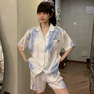 YKL Baju Tidur Wanita Satin Adem Lembut Piyama Setelan Set Cewek