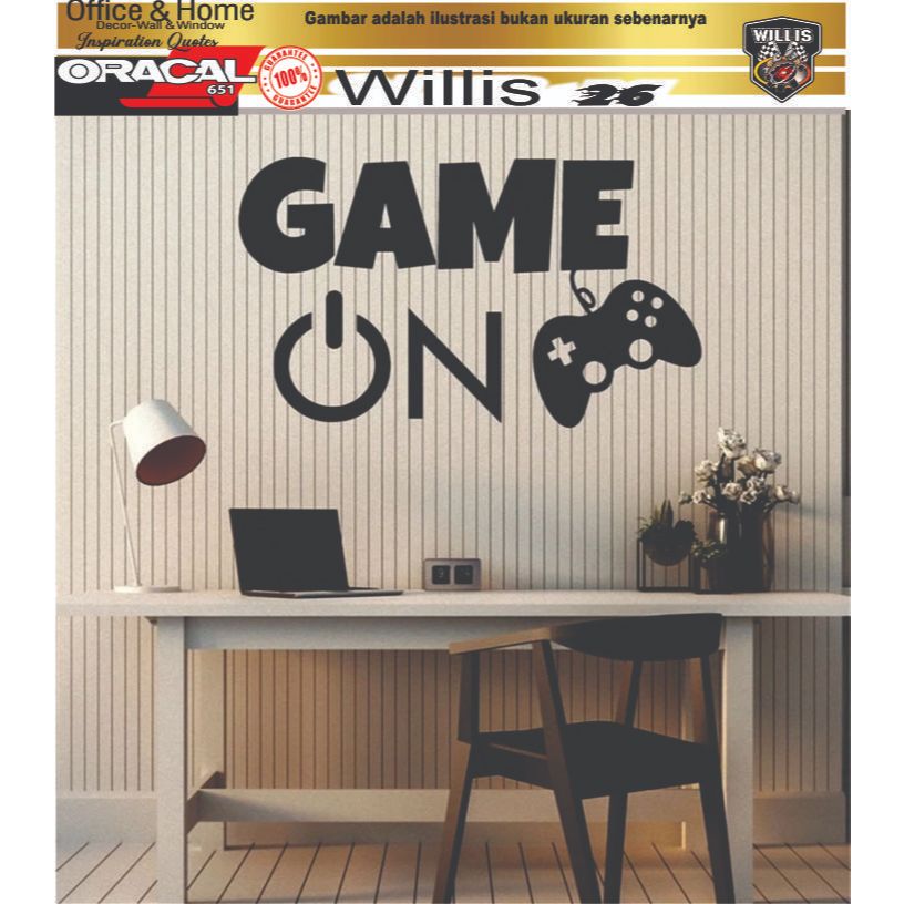 Jual Wall Cutting Stiker Dinding Game Play Video Game Joystick Gaming ...