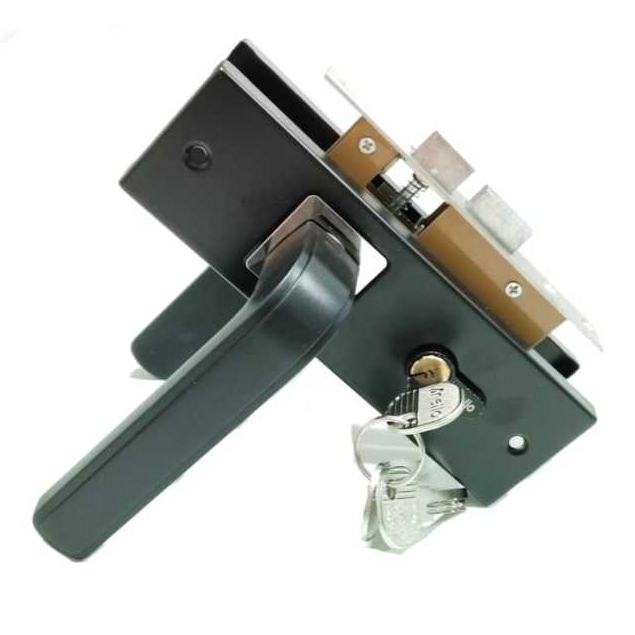 Kunci Pintu Kecil Hitam 15Cm Anelio / Handle Pintu Hitam Minimalis