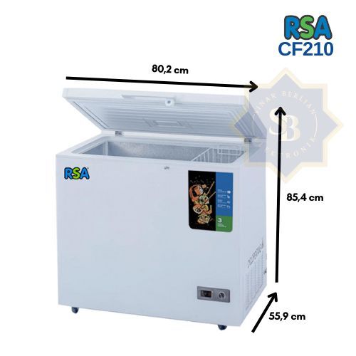 Jual RSA Chest Freezer CF-210 LEMARI PEMBEKU CF210 200 Liter | Shopee ...
