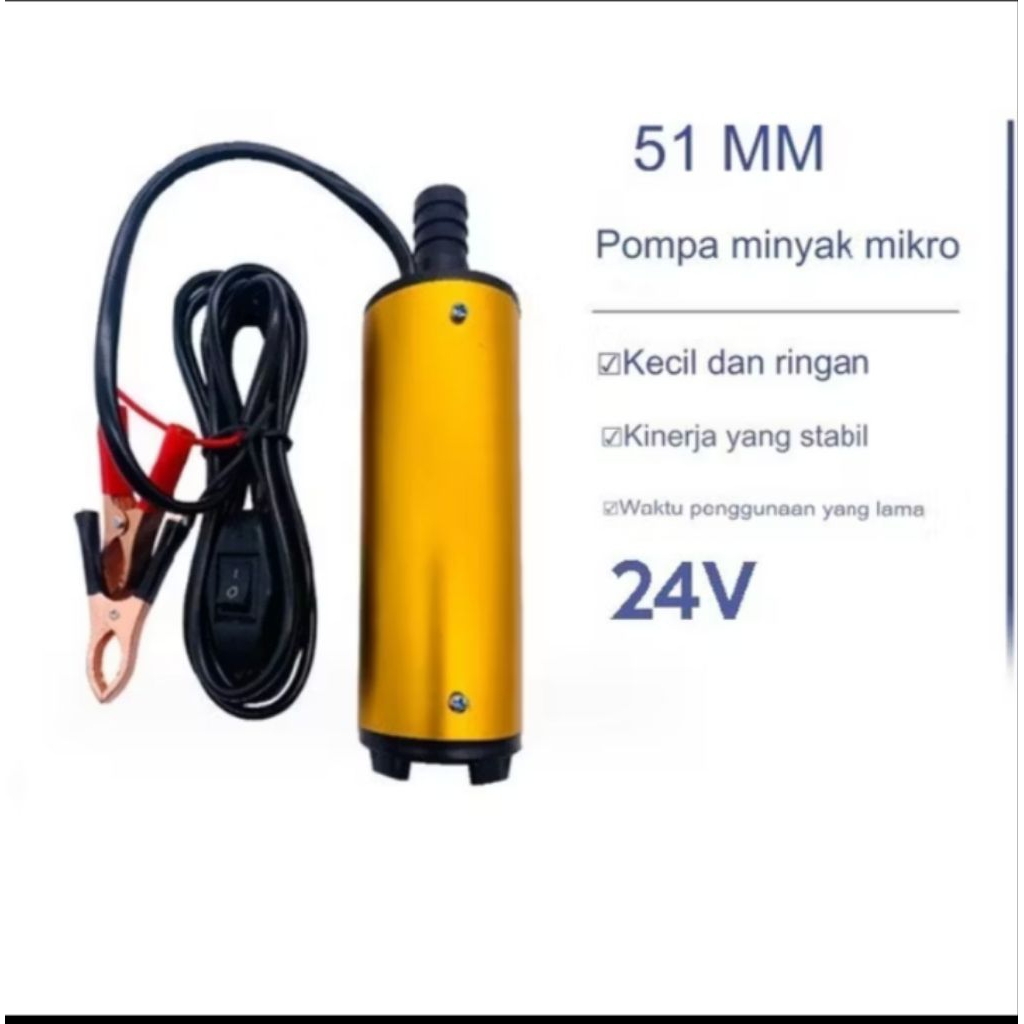 Jual pompa solar atau minyak portabel 24 volt diameter 51mm | Shopee ...