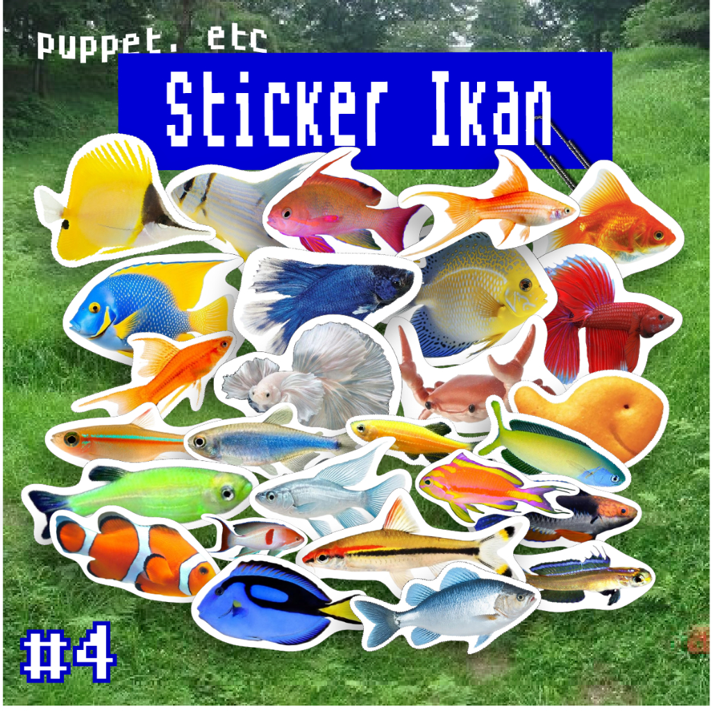 Jual Sticker Ikan Aesthetic Premium Vinyl Waterproof Dekorasi Buku ...
