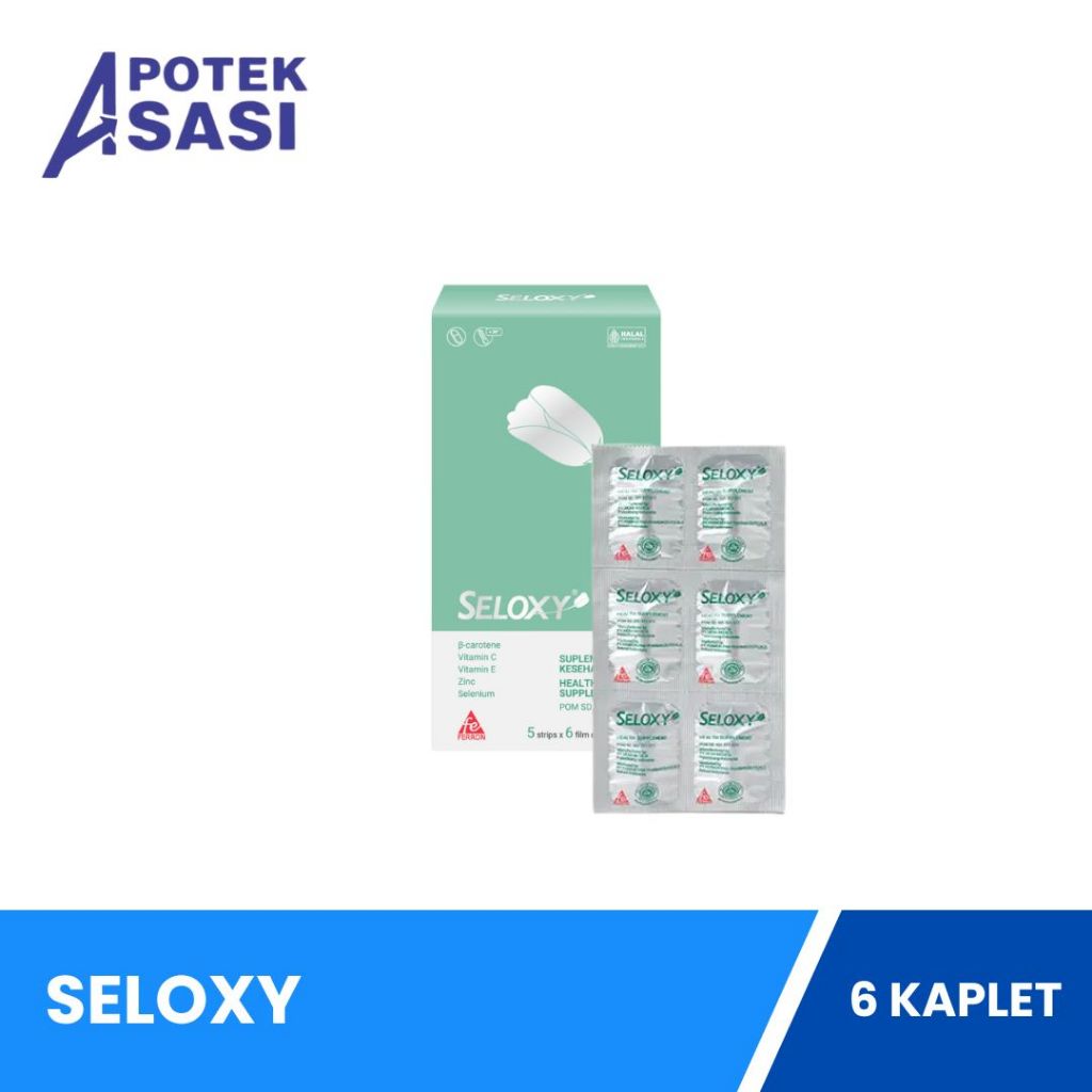 Jual Seloxy Strip Isi 6 Kaplet - Vitamin A, C, E, Zinc dan Selenium (ED ...