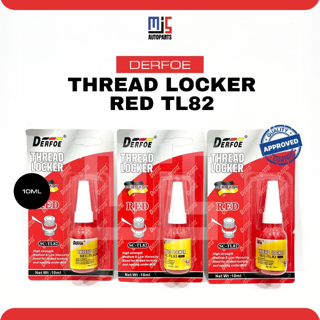 Jual Lem Baut TheardLocker Derfoe Red TL82 | Shopee Indonesia