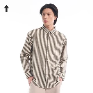 M231 Shift Kemeja Pria Stripe Panjang 1076