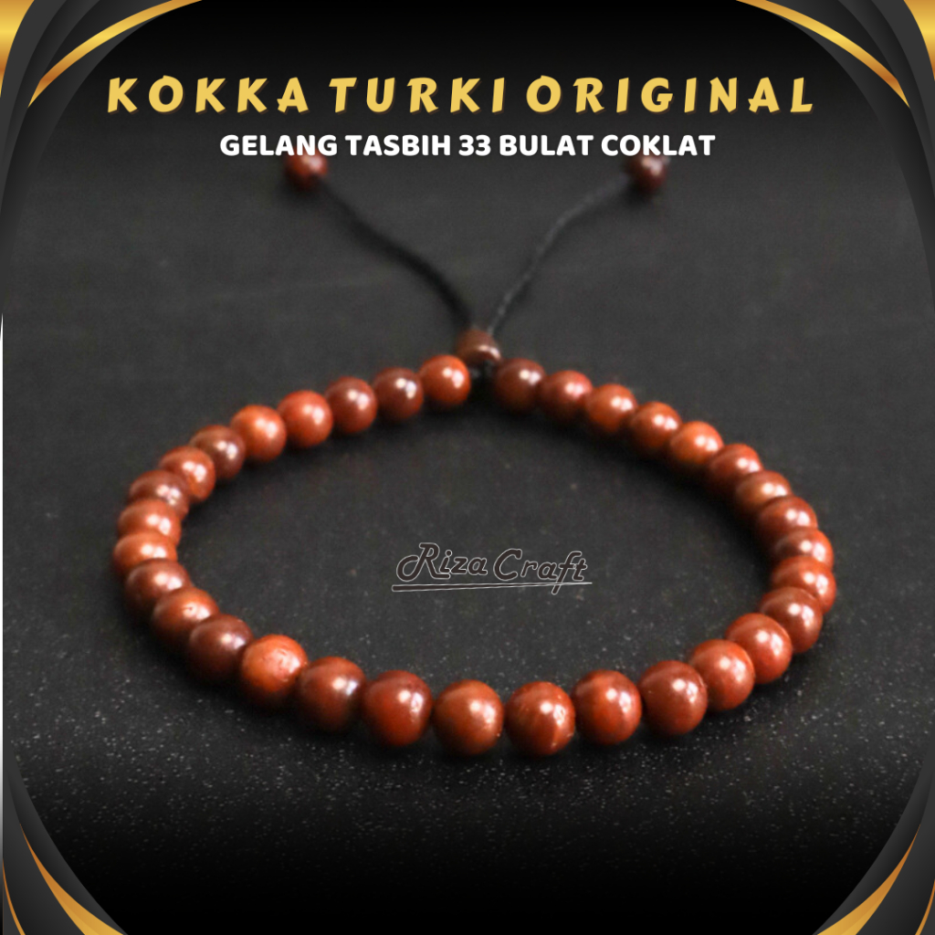 Jual Gelang Tasbih Kayu Kokka Kokah Kaukah Fukaha Asli Original 33 ...