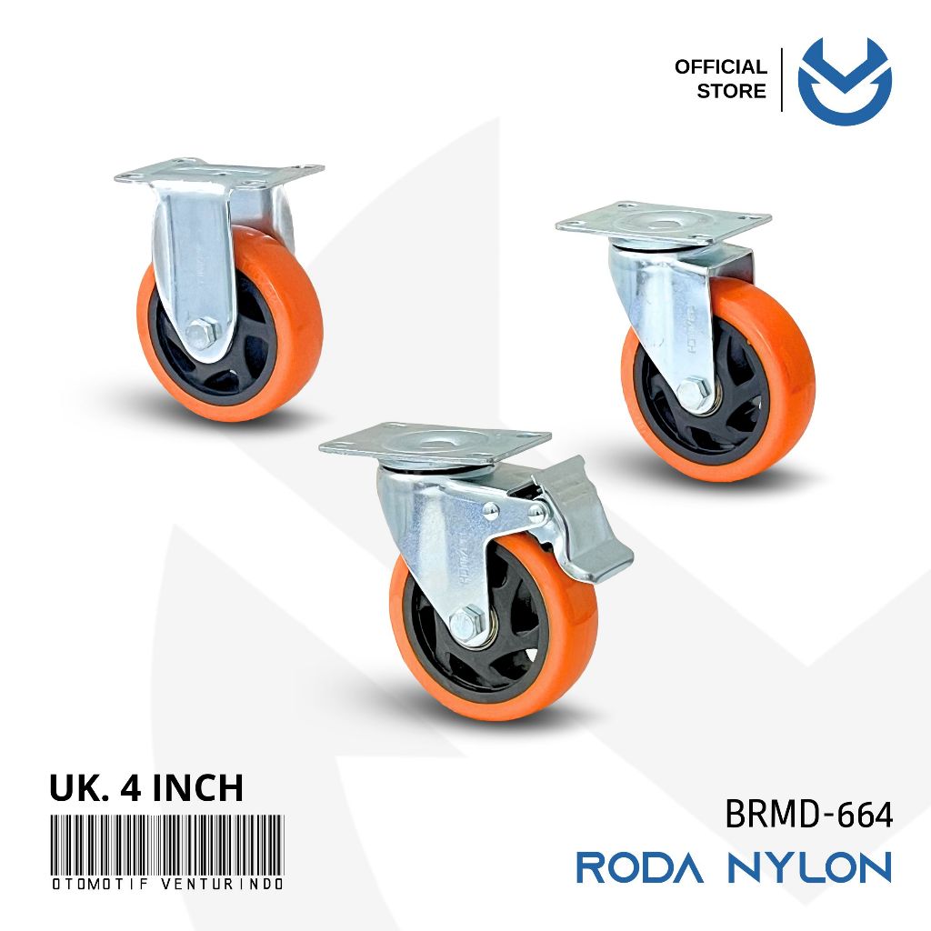 Jual OV Roda Caster Pvc 4 Inch Havy Duty / Roda Troli 4 Inch / Roda ...