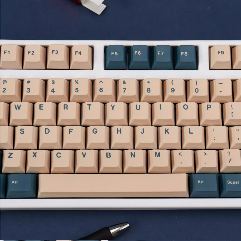 Jual Earth Tone keycap PBT Cherry profile Dye-sub 129 tombol keycaps ...