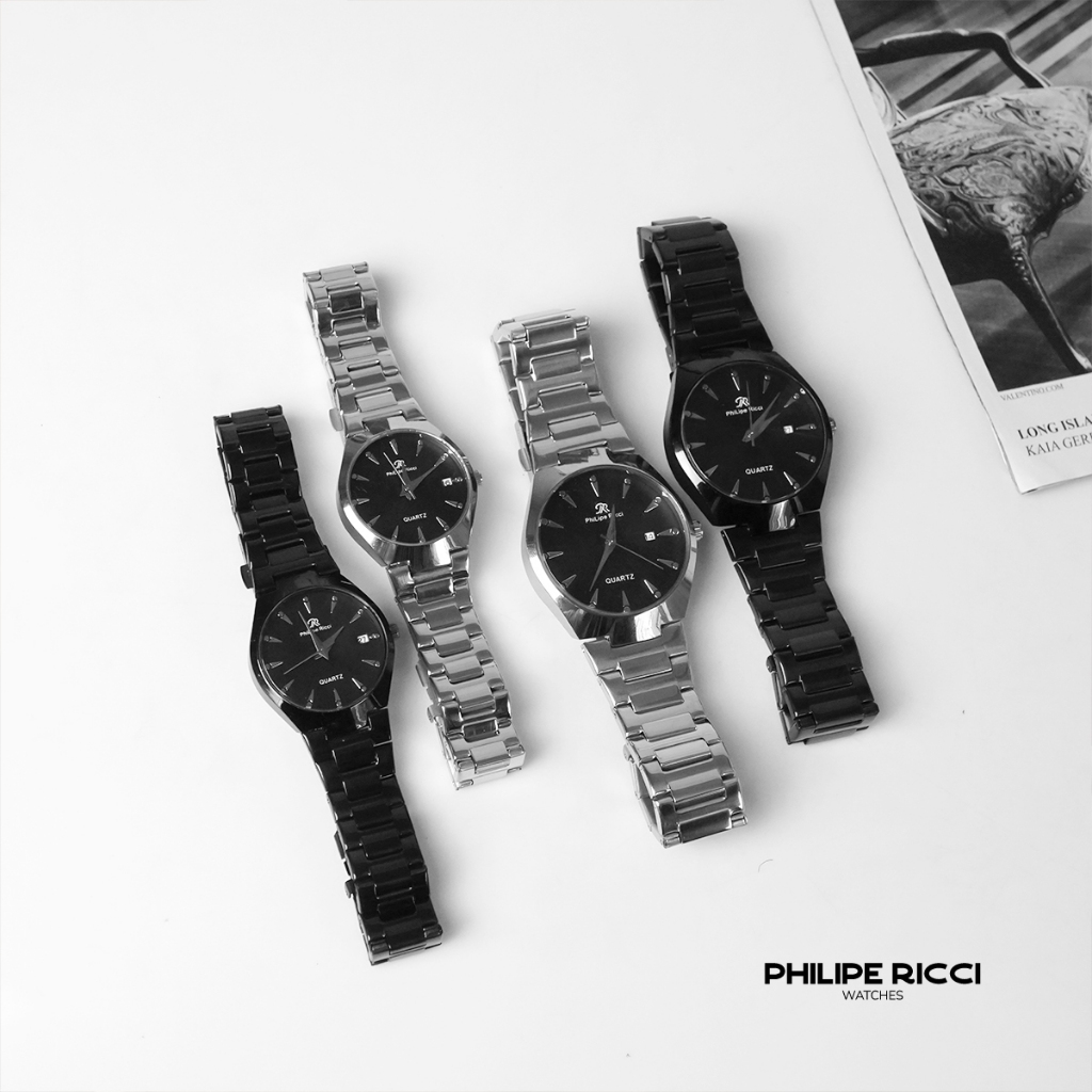 Jual PhiLipe Ricci Jam Tangan Couple Rantai Pria Wanita Simple 100% ...