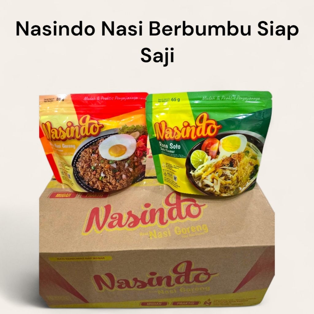 Jual Nasindo Nasi Siap Saji Berbumbu Rasa Nasi Goreng / Soto | Shopee ...