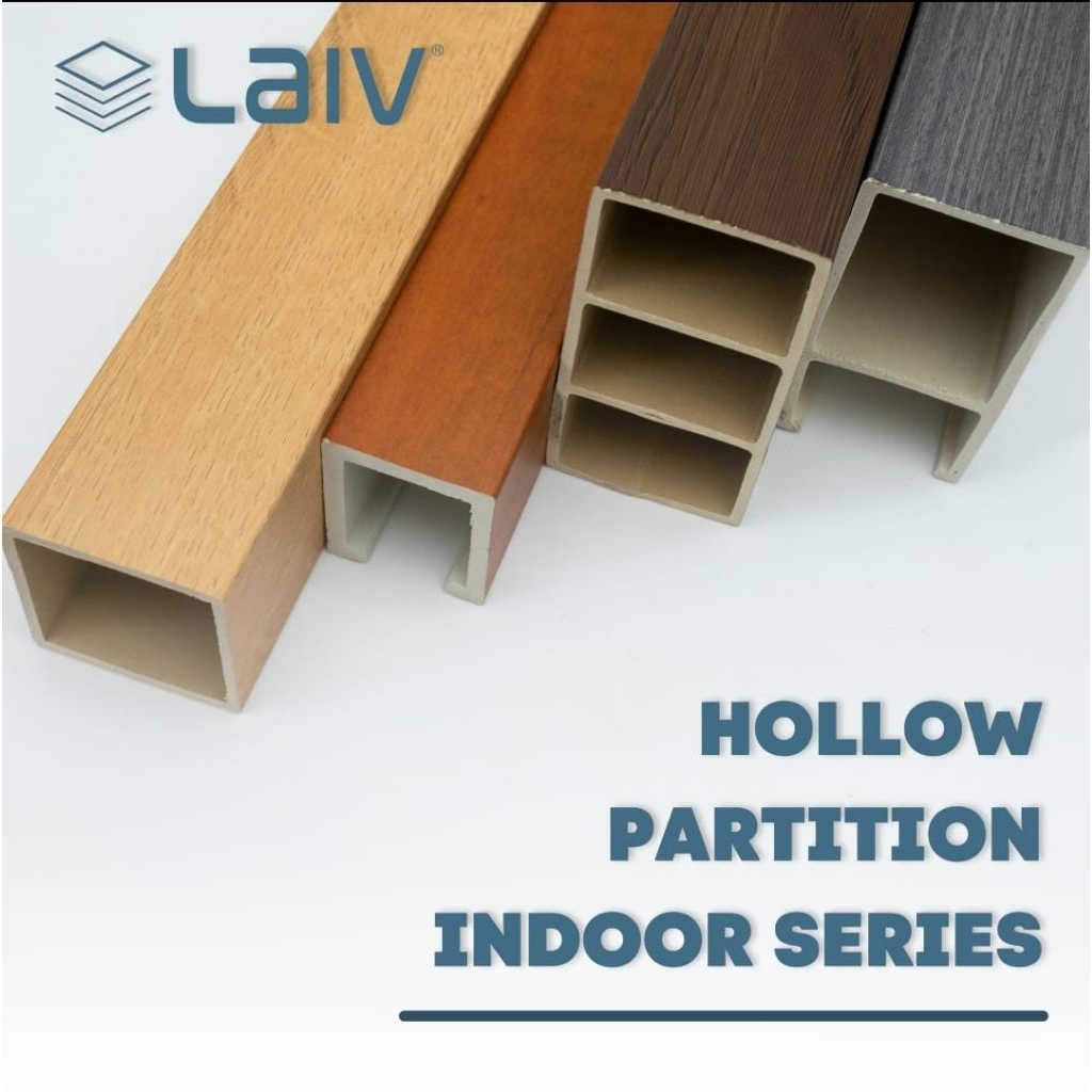 Jual WPC HOLLOW PARTITION INDOOR MEREK LAIV UKURAN 45mmx40mmx2950mm ...