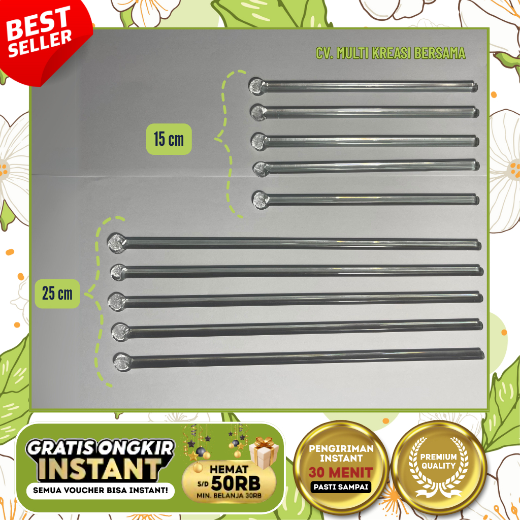 Jual BATANG PENGADUK/ STIRRING ROD/ PENGADUK KACA/ STIK KACA/ STIRRING ...