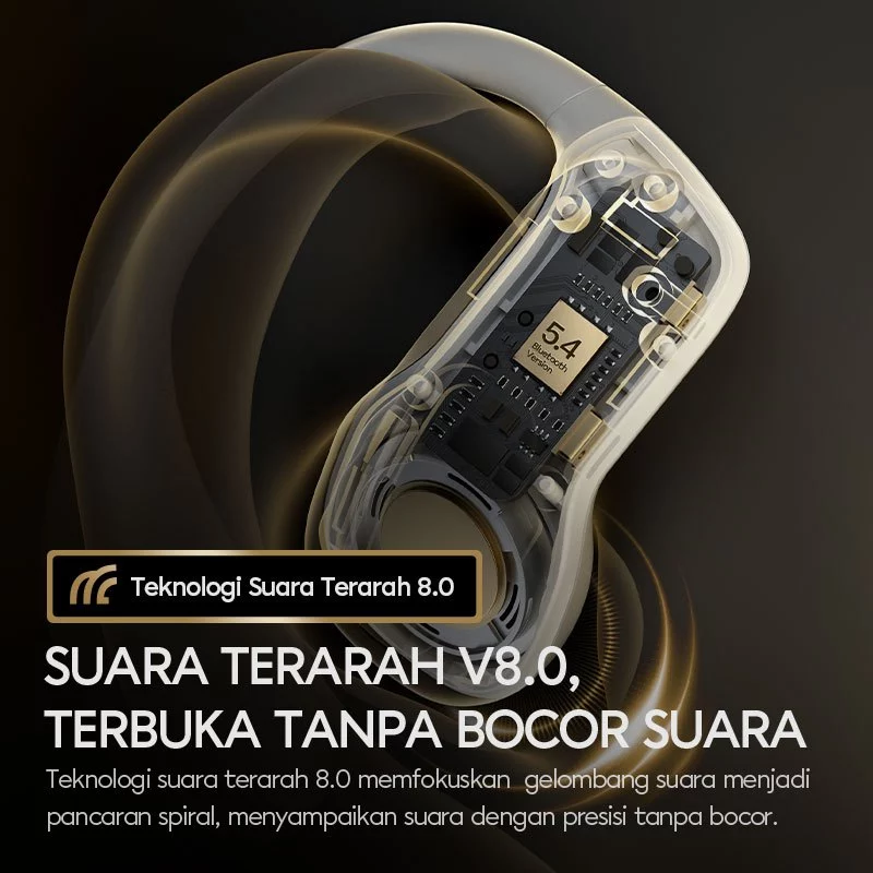 VIVAN SPORT X3 OWS Open Ear TWS IPX5 Dual ENC Audio Hi-Dynamic v5.4 Garansi 12 Bulan