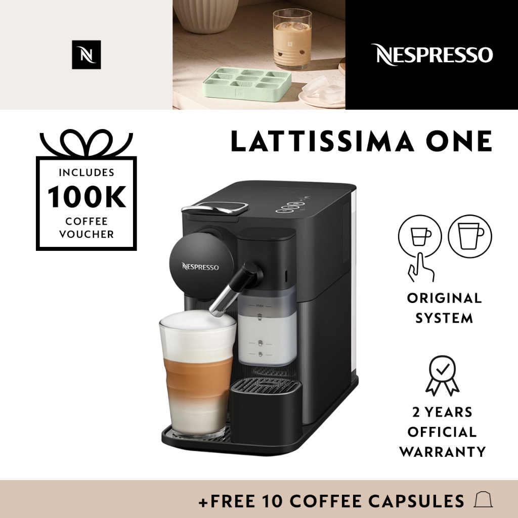 NESPRESSO Lattissima One Coffee Machine, Black (Mesin Kopi)