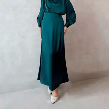 Bynissa MERRY SKIRT Pakaian Wanita Bawahan Rok Long Skirt Rok Satin Rok Duyung