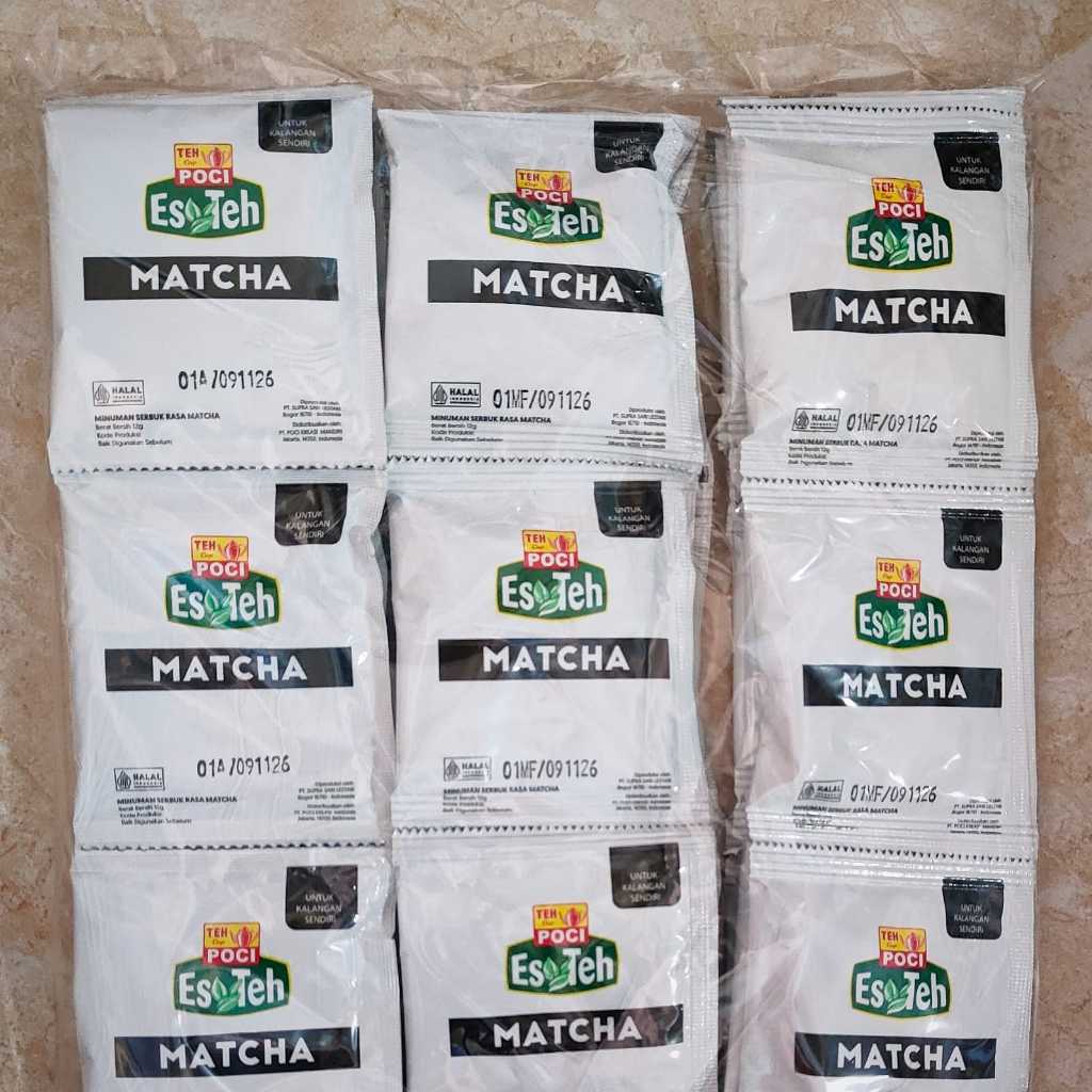 Jual serbuk rasa teh poci matcha, RENCENG (10sach), essence green tea ...