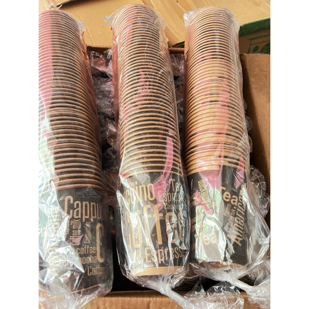 Jual Paper cup / paper cup kopi craft 8 oz | Shopee Indonesia