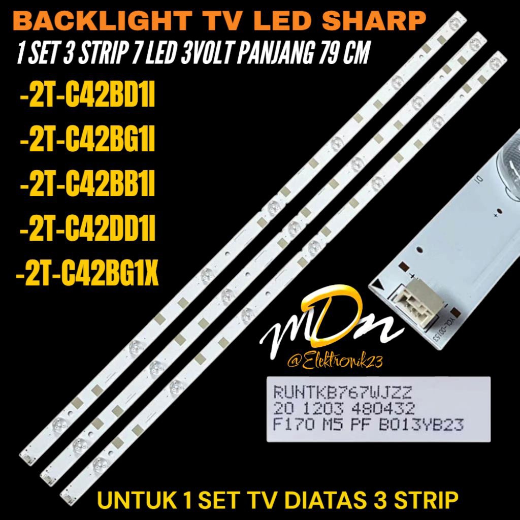Jual BACKLIGHT TV LED SHARP 42 INCH 2T-C42BD1I- 2T-C42BG1I- 2T-C42BB1I ...