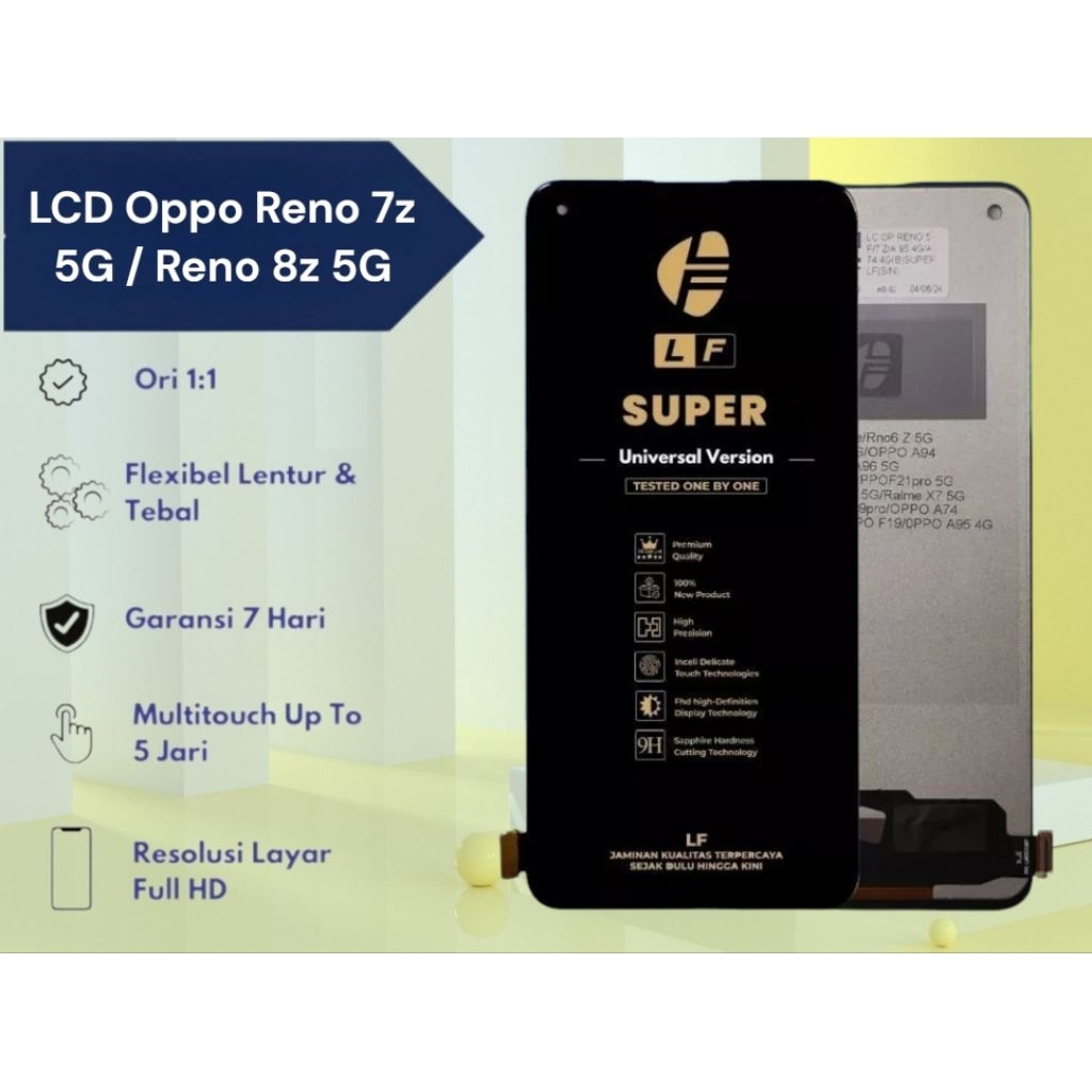 Jual LCD Oppo Reno 7z 5G / Reno 8Z 5G / Lcd LF Fullset Touchscreen ...